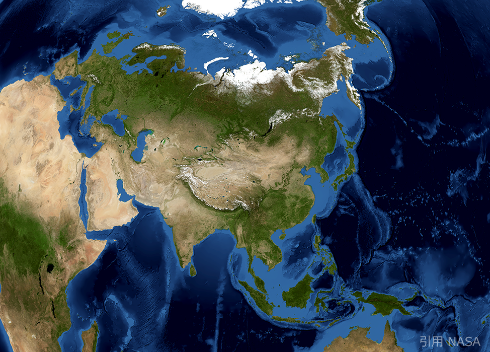 世界 州別衛星画像 中学校社会科地図 帝国書院
